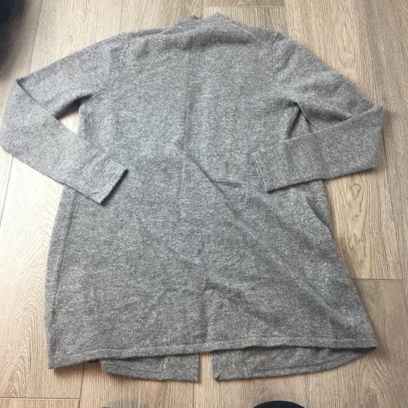NWT Charter Club Cashmere Cardigan Sweater Open Knit Heather Gray Long Sleeve XS - Picture 4 of 5
